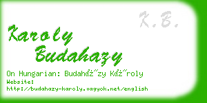 karoly budahazy business card